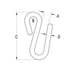 S-Hook, 8mm (5/16")