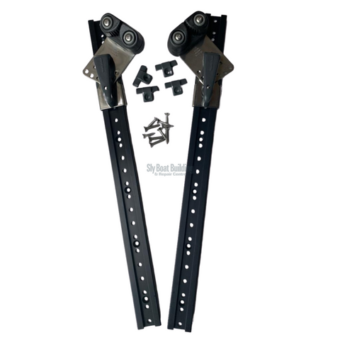 1 x Set of Anodised Tasar Jib Tracks & Parts to Enable Easy Adjustment When Sailing