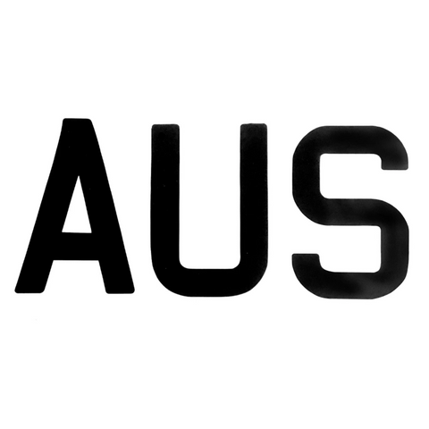 Laser Set of AUS Letters, Black